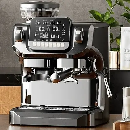 19 Bar Elektrische Espressomachines Semi-Automatisch Intelligent Commercieel Espresso Koffiezetapparaat Met Molen