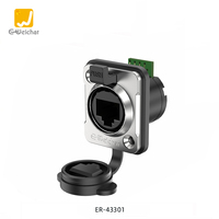 Adaptateur d'extension de câble réseau RJ45 CAT5E étanche de qualité industrielle IP67 à fixation rapide avec contacts plaqués or
