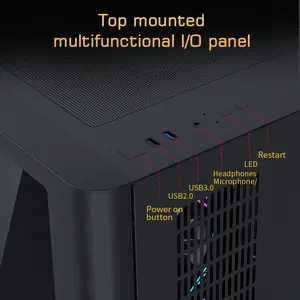 Gabinete de PC Lovingcool 2025 Full Tower ATX MATX ITX con Cristal Curvo - Product Image 5