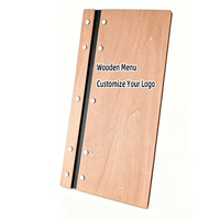 Porte-menu en bois de noyer et chêne de qualité supérieure, personnalisé avec logo gravé, format A3/A4/A5, noir, pour restaurant, bar, mariage
