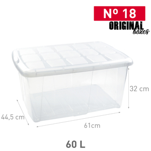 Contenitore Multiuso Originale da 60 L in Plastica per Organizzazione Domestica, Durevole e Riutilizzabile - Product Image 1