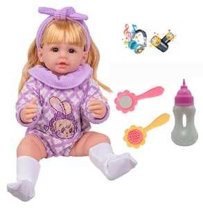 Muñecas Reborn populares de cuerpo grande de silicona de 24 pulgadas para niña recién nacida, muñecas realistas eléctricas, juguetes con estornudos y llanto - Product Image 5