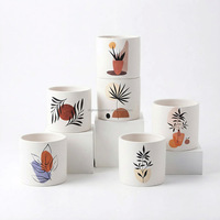 Pot de fleurs en céramique cylindrique moderne et minimaliste, design personnalisé, couleur et taille sur mesure, pour plantes succulentes et cactus