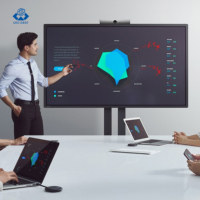Tableau blanc interactif LED 4K tactile 20 points ZDHQ 55/65/75 pouces pour les écoles et les réunions d'affaires, tableau intelligent tout-en-un