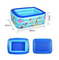 Piscine gonflable pour enfants en PVC rectangulaire à trois couches, piscine pour bébé