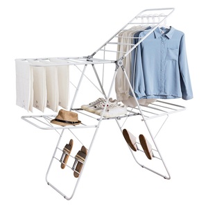 Tendederos de pie para balcón, de suelo a techo, con colgadores aerodinámicos ajustables, modernos, para edredones, venta al por mayor para el hogar - Product Image 3