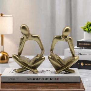 Adorno de Resina Epoxi Esculpido de Lujo Ligero Medieval, con Figura de Pensador en Acto de Lectura, para Escena de Librería, Oficina, Estantería y Vinoteca - Product Image 2