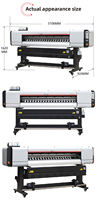 Impresora de Sublimación de Formato Grande Locor de Alta Velocidad, 1.8m/6 pies, 3/4 Cabezales, Precio de la Máquina de Impresión Plotter, Cabezal I3200-A1