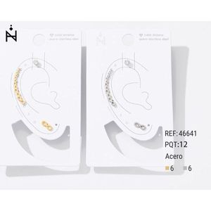 Orecchini a Forma di Otto in Acciaio Inossidabile con Zirconia Cubica, Set di 12 Pezzi, Gioielli Unisex da Regalo - Product Image 1