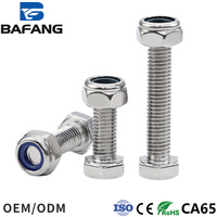 Set Sekrup dan Mur, Sekrup Hex Eksternal, Washer Datar, Washer Pegas, M3 M4 M5 M6 M12 M14, Baja Tahan Karat Grade 6.8, Ulir UNC