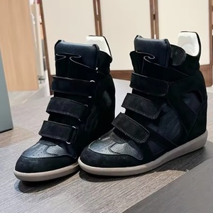 High Quality Unisex High <b>Top</b> Casual Shoes Soft Bottom Height Increasing <b>Walking</b> Shoes New Arrival Suede Leather Fashion Sneakers - Product Image 1