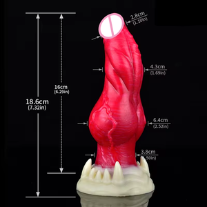 Vendita calda NNSX cane Dildo silicone realistico dildo pene forte stimolazione alieno Dildo cane che vibra con grande nodo per G Spot - Product Image 6