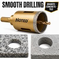 Scie cloche diamantée multicouche brasée sous vide pour le perçage du quartz, du carrelage vitrifié et du granit, outil à disque de 16 mm à 100 mm, OEM