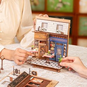 Robotime Rolife giocattoli assemblati a mano in miniatura casa TGB10 Arcade Dating Book angoli 3D puzzle in legno - Product Image 5