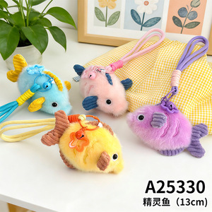 Colgante <span class=keywords><strong>de</strong></span> Peluche <span class=keywords><strong>de</strong></span> Pez Pequeño, Llavero <span class=keywords><strong>de</strong></span> Peluche <span class=keywords><strong>de</strong></span> Pez Elfo Colorido, Muñeco Conmemorativo <span class=keywords><strong>de</strong></span> Acuario y Mundo Marino, Amuleto <span class=keywords><strong>de</strong></span> Peluche <span class=keywords><strong>de</strong></span> Criatura Marina Suave - Product Image 2