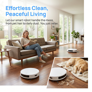 New Smart Robot Vacuum Cleaner with Strong Suction, Wet <b>Dry</b> <b>Mopping</b>, App Control and Auto Recharge for Household Floor Cleaning - Product Image 6