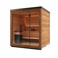 Nouvelle Arrivée Promotionnelle : Four de Sauna Infrarouge Électrique 6 Personnes pour Intérieur/Extérieur, en Cèdre Rouge de Luxe, avec Contrôle Numérique et Fonction Vapeur Sèche