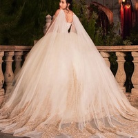 Mily mariée MQ139 ivoire Satin perles Quinceanera robe robe de bal hors de l'épaule paillettes or Applique Graduation 16e Vestido