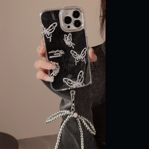 Fundas de teléfono de diseñador espejo de lujo con <span class=keywords><strong>colgante</strong></span> de pajarita para 15 15PROMAX 14 <span class=keywords><strong>13</strong></span> 12 11PROMAX - Product Image 4