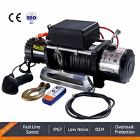 Treuil électrique 24 V avec frein automatique, résistant aux hautes températures et au froid, télécommande sans fil, moteur en cuivre pur, antidérapant lors de la charge