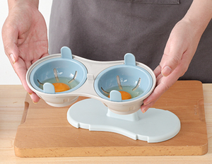 Cocedor de Huevos para <span class=keywords><strong>Microondas</strong></span>, 2 Cavidades, Doble Drenaje, Tazas para Huevos Poché, Utensilios de Cocina - Product Image 6
