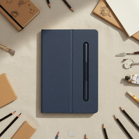 Agenda scolaire A5 en cuir rigide, organisateur, journal, reliure cousue, pages intérieures personnalisables, couverture ornée de feuille d'aluminium, logo personnalisé