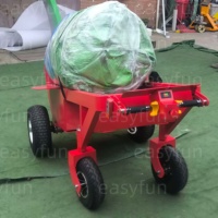 Chariot de remorquage professionnel motorisé 48V pour gonflables, avec 4 roues en caoutchouc, idéal pour la location commerciale