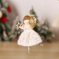 Pendentifs de Noël multicolores en peluche, figurines d'anges, décorations pour sapin de Noël, fournitures de fête, cadeaux de festival, ornements suspendus