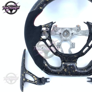 Volante de Coche Personalizado de Fibra de Carbono Negra con Cuero Liso, Envío Rápido de Fábrica, para GTR R35 2009-2016 - Product Image 4