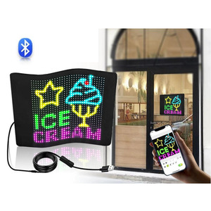 Trong/Ngoài trời thông minh lập trình linh hoạt <span class=keywords><strong>LED</strong></span> Sticker màn hình USB app điều khiển cho xe phía sau cửa sổ kỹ thuật số biển và hiển thị - Product Image 5