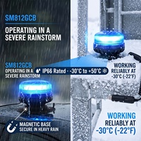 SM812GCB Magnetische Halterung Mikro-Beacon Blinkende LED-Warnleuchte 12-24V Rot/Blau/Gelb Universelle Dachleuchte