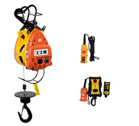 Palans électriques portables en acier de 160 kg avec câble de 5 mm, télécommande sans fil multi-vitesses pour la construction, l'usage domestique et l'agriculture