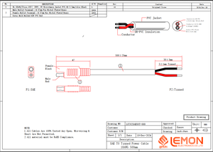 18AWG Đỏ 2pin SAE kết nối Pigtail Cáp SAE kết nối nhanh chóng ngắt kết nối cắm cáp mở rộng cho ô tô RV - Product Image 2