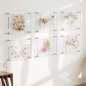 Cadres photo en acrylique <span class=keywords><strong>transparent</strong></span> <span class=keywords><strong>pour</strong></span> mur Cadres photo modernes sans cadre Cubes carrés transparents Cadre photo suspendu flottant - Product Image 4