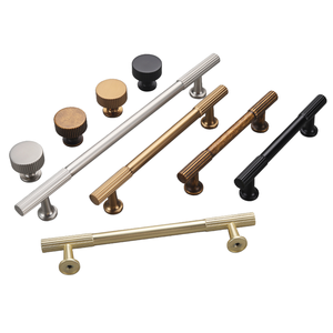 Oukali Moderne Schlafzimmer- und Badezimmermöbel Französische Schrankgriffe Küchenschublade Kommode Zinklegierung Teegold Knopfgriffe - Product Image 1