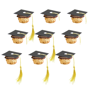 Decoraciones <span class=keywords><strong>de</strong></span> Chocolate <span class=keywords><strong>con</strong></span> Forma <span class=keywords><strong>de</strong></span> Birrete <span class=keywords><strong>de</strong></span> Graduación Cuadrado <span class=keywords><strong>de</strong></span> Plástico, 50 Piezas, Negro y Azul Oscuro, Set para Fiestas 2026, para Chocolates y <span class=keywords><strong>Dulces</strong></span> - Product Image 1