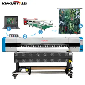 Format Lebar 1800Mm Pakaian Inkjet Plotter Pewarna Tekstil Sublimation Paper Digital Printer