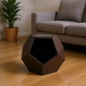 Modern MDF Cat Kennel <b>Side</b> <b>Table</b> Black Brown Multi-Purpose Pet House Indoor Furniture <b>Small</b> Breed - Product Image 2