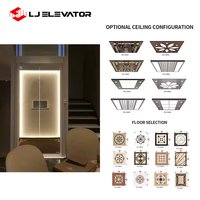 Small Dwelling Narrow Stairwell Rectangular Passenger Lift Self-standing Support Shaft Home Elevator Custom Interior Decor Suite