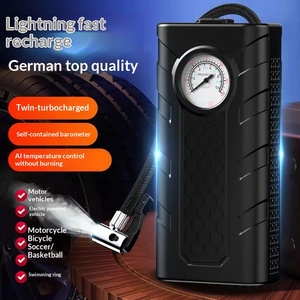 Compresseur d'air portable sans fil F7001 7.4V, gonfleur <span class=keywords><strong>de</strong></span> pneus rechargeable 2400mAh 32PSI avec Type-C, motif rayé/nid d'abeille - Product Image 4
