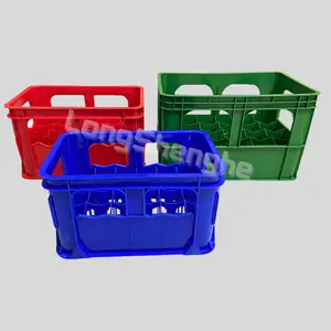 Longshenghe Thùng Bia Hộp Đựng 24 Chai Nhựa HDPE Có Thể Xếp Chồng Lên Nhau Thùng Vận Chuyển & Lưu Trữ Hậu Cần Bán Đã Qua Sử Dụng