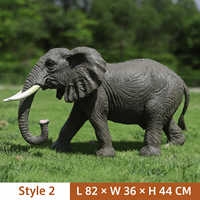 Sculpture géante d'éléphant en fibre de verre, statue en résine, ornement de jardin animalier, résistant à l'eau et aux UV, décoration paysagère de parc