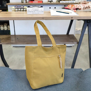 Nouveau sac fourre-tout polyvalent de grande capacité, tendance et décontracté, avec deux sangles, fermeture à glissière et doublure en polyester - Product Image 3