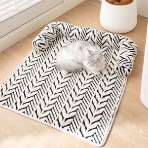 Pet Cushion Modern Soft Pet Cushion Skin-Friendly Luxury Collapsible Mattress Cotton Fleece Cover Polyester Fiber - Product Image 2