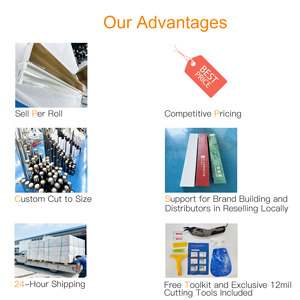 Bâton <span class=keywords><strong>sur</strong></span> le verre givré auto-adhésif de film de vinyle décoratif de - Product Image 6