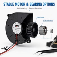 Kipas Blower DC Tanpa Sikat RoHS 12V 75x75x15mm Tipis Kecil Kipas Sentrifugal Plastik Elektrik OEM ODM Bantalan Lengan Bola Ganda