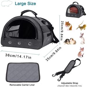 Borsa da esterno traspirante per animali da compagnia Premium per cavie criceti conigli da viaggio - Product Image 5
