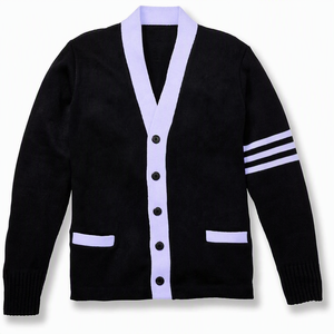 2026 <b>Men's</b> V-Neck Knitted <b>Cardigan</b> Loose Solid Color Air-Conditioned Coat Solid Comfortable Sweater - Product Image 1