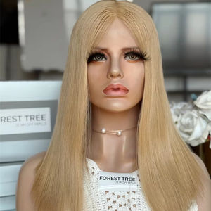 Best Selling Blond Single Color Super Slight Layer Straight <b>100</b>% Slavic Hair Straight Natura Hair Jewish Wig - Product Image 1