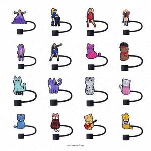 The New Straw Toppers Festival Peso Pluma <span class=keywords><strong>Karol</strong></span> <span class=keywords><strong>G</strong></span> Bunny Luck Charm Sealing Tumbler con resina Uv - Product Image 3